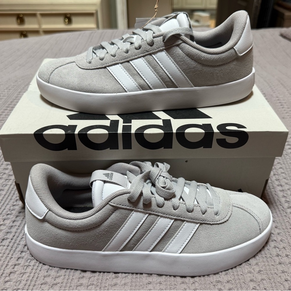 adidas VL Court 3.0 in Grey and White